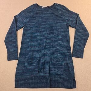 Eight Eight Eight Women’s Knit Sweater Dress Blue Green Pockets M